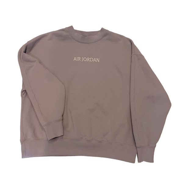 Unisex Sweatshirt Jordan Gray Medium Casual Oversized Fit Cotton Unisex Mens - Picture 1 of 7